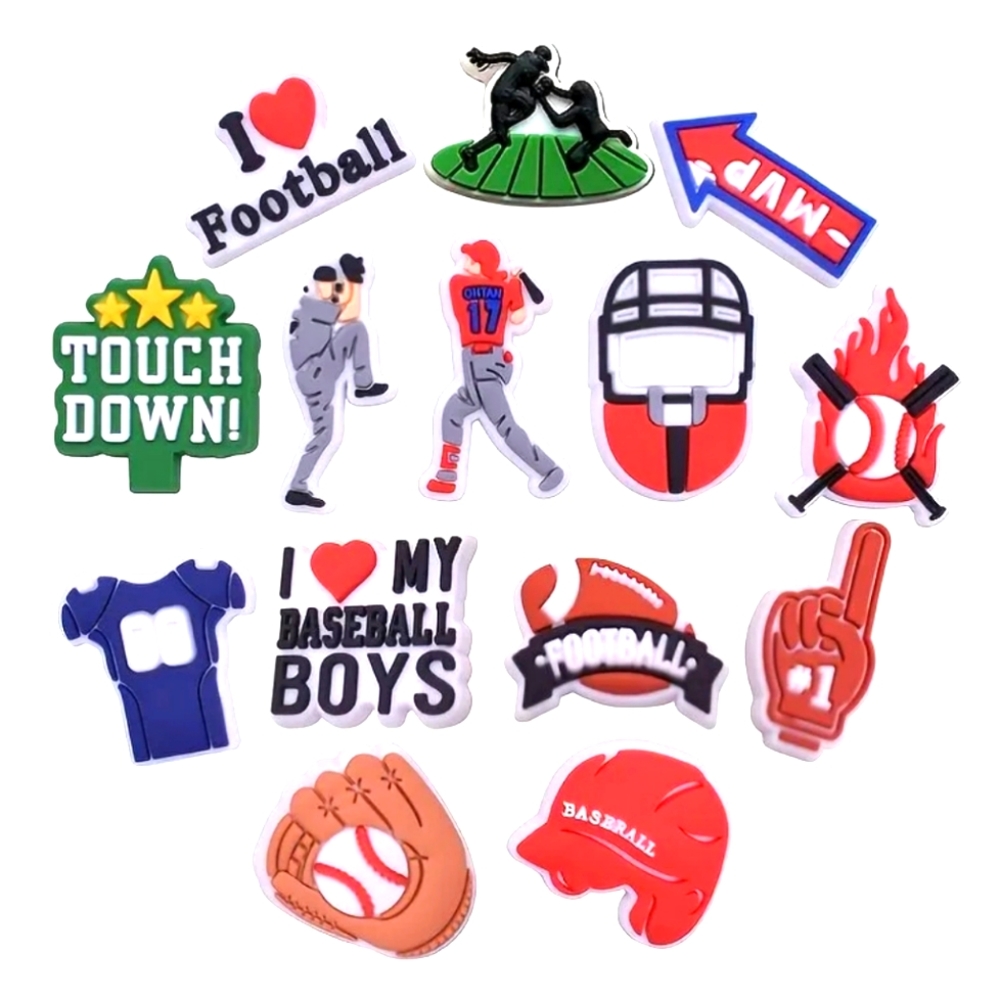 NIP 14pcs Baseball Croc Jibitz (charms)
